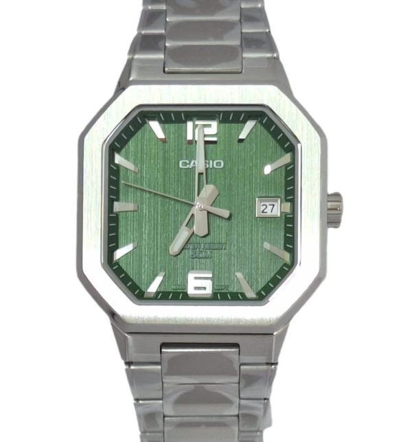CASIO MTP‑B195 Series MTP-B195D-3AV Green Dial Analog 38 mm Watch