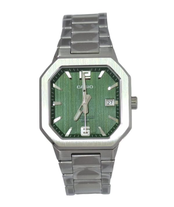 CASIO MTP‑B195 Series MTP-B195D-3AV Green Dial Analog 38 mm Watch