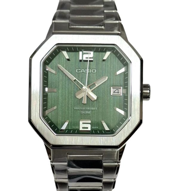 CASIO MTP‑B195 Series MTP-B195D-3AV Green Dial Analog 38 mm Watch
