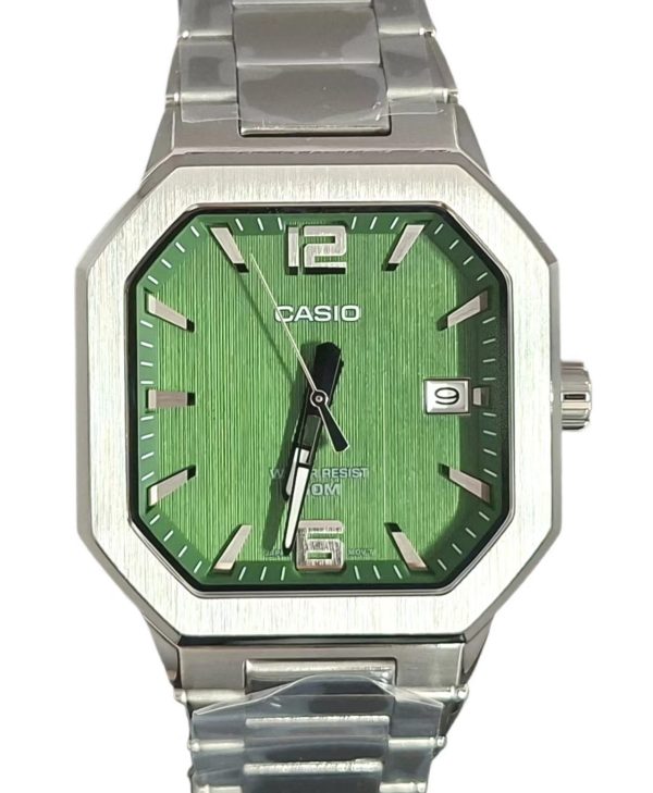 CASIO MTP‑B195 Series MTP-B195D-3AV Green Dial Analog 38 mm Watch
