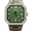 CASIO MTP‑B195 Series MTP-B195D-3AV Green Dial Analog 38 mm Watch