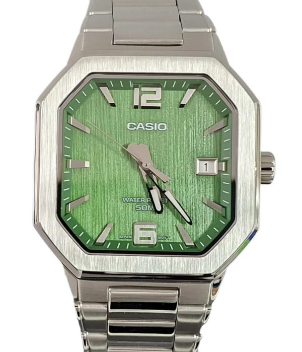 CASIO MTP‑B195 Series MTP-B195D-3AV Green Dial Analog 38 mm Watch